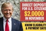 $2,000 Federal Direct Deposit Payment Is Coming in November 2025